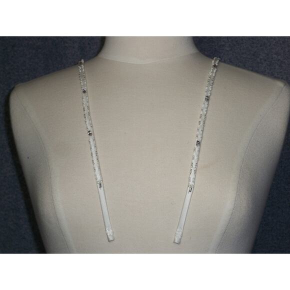 Satin Beaded Straps  spaghetti wedding bridal prom dress beaded shoulder straps - Picture 6 of 8